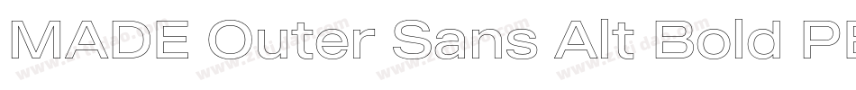 MADE Outer Sans Alt Bold PERSONAL USE字体转换